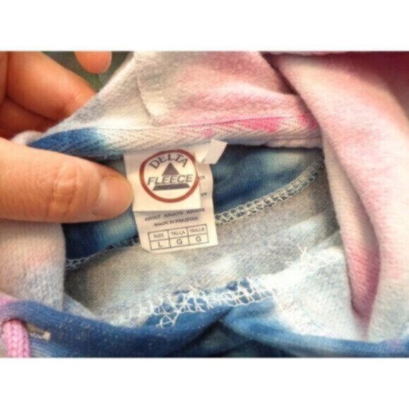 NEW Delta Fleece women's large tie-dye fleece lined sweatshirt - Picture 3 of 4